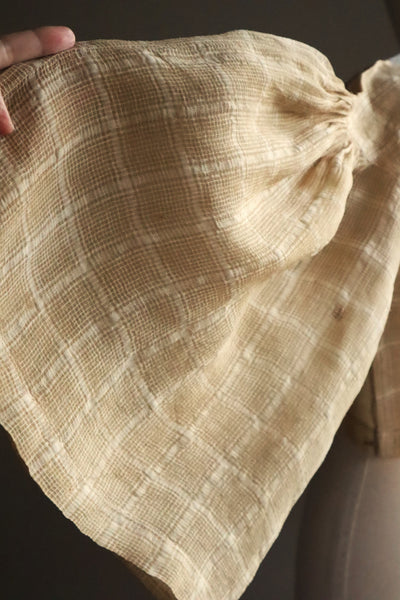 1890s Plaid Voile Blouse