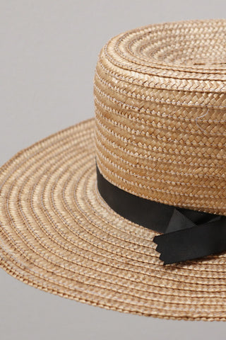 1950s Vintage Straw Boater Hat