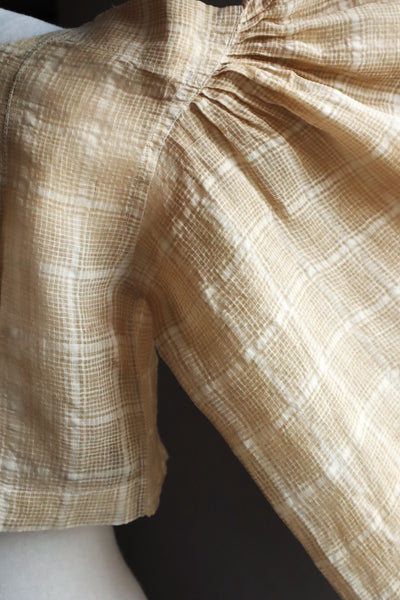 1890s Plaid Voile Blouse