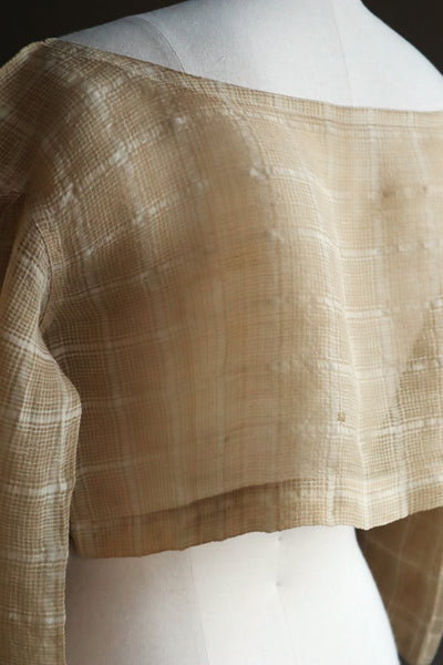 1890s Plaid Voile Blouse