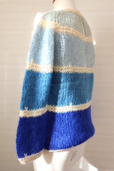 60s Blue Mohair Sweater