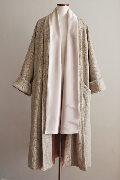 70s Moroccan Wool Swing Long Coat