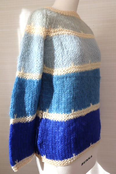 60s Blue Mohair Sweater