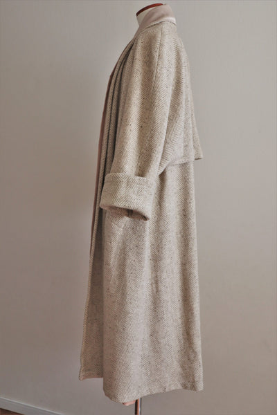 70s Moroccan Wool Swing Long Coat