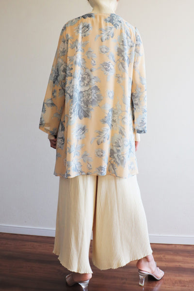 Vintage Floral Chiffon Jacket