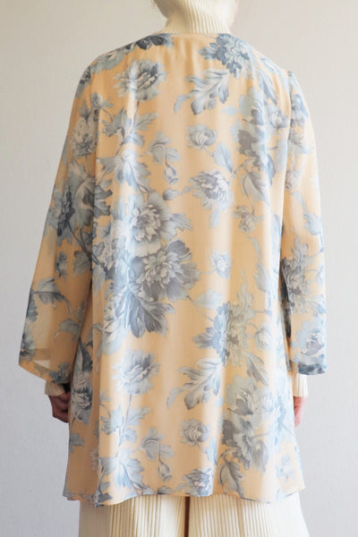 Vintage Floral Chiffon Jacket