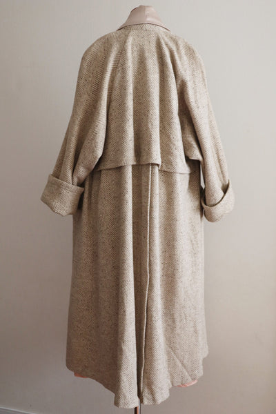 70s Moroccan Wool Swing Long Coat