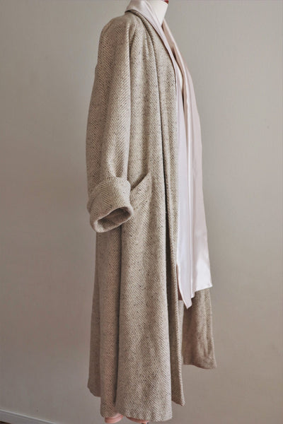 70s Moroccan Wool Swing Long Coat