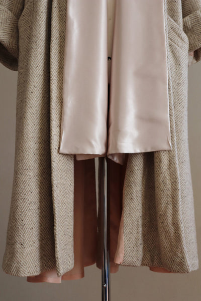 70s Moroccan Wool Swing Long Coat