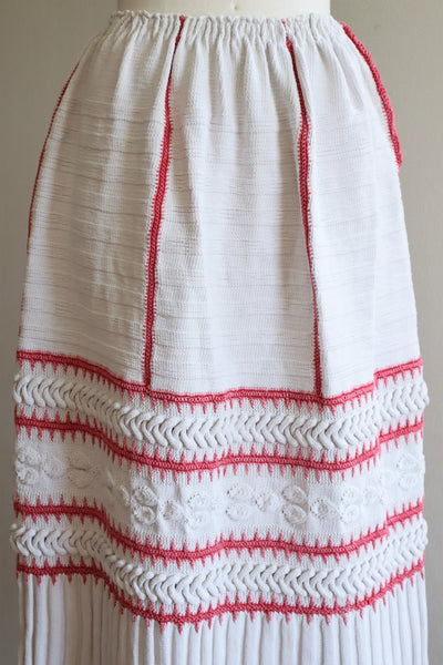 1920s Austrian Hand Made Maxi Crochet Skirt