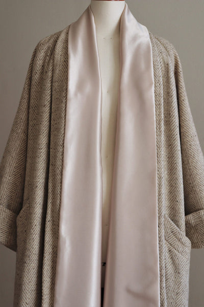 70s Moroccan Wool Swing Long Coat