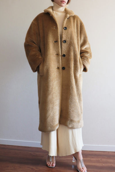 70s Faux Fur Long Coat