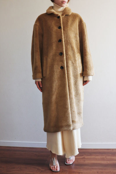 70s Faux Fur Long Coat
