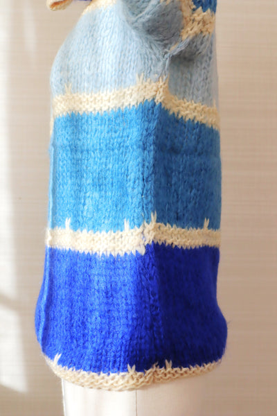 60s Blue Mohair Sweater