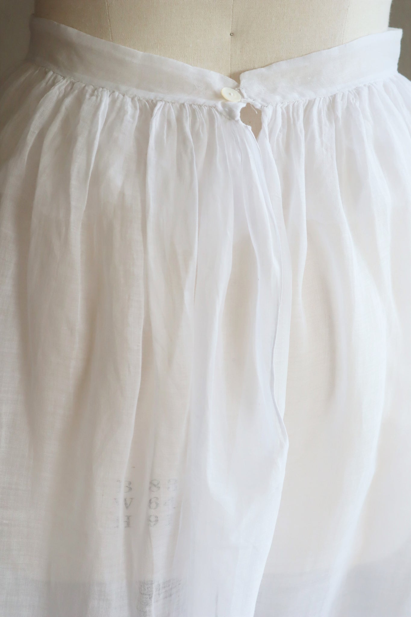 1910s Muslin Cotton Simple Petticoat Skirt