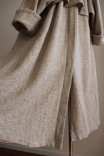 70s Moroccan Wool Swing Long Coat