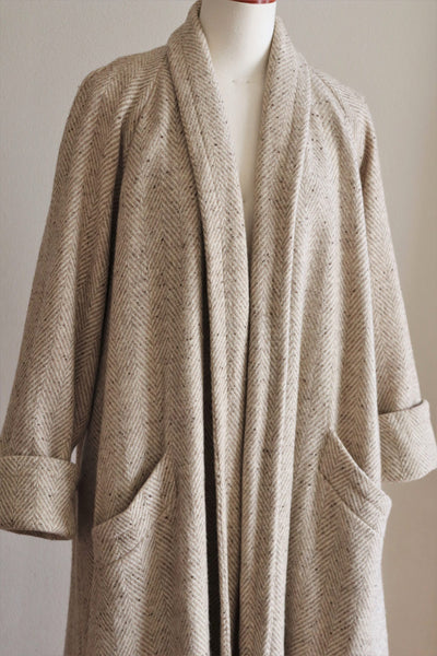 70s Moroccan Wool Swing Long Coat
