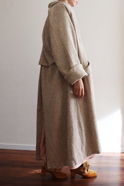 70s Moroccan Wool Swing Long Coat