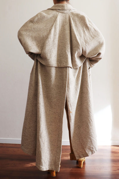 70s Moroccan Wool Swing Long Coat