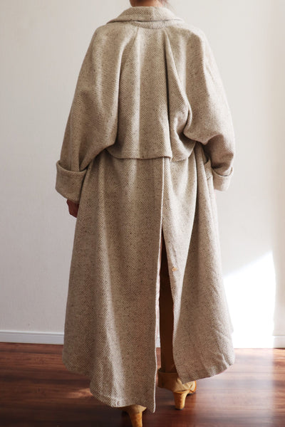 70s Moroccan Wool Swing Long Coat