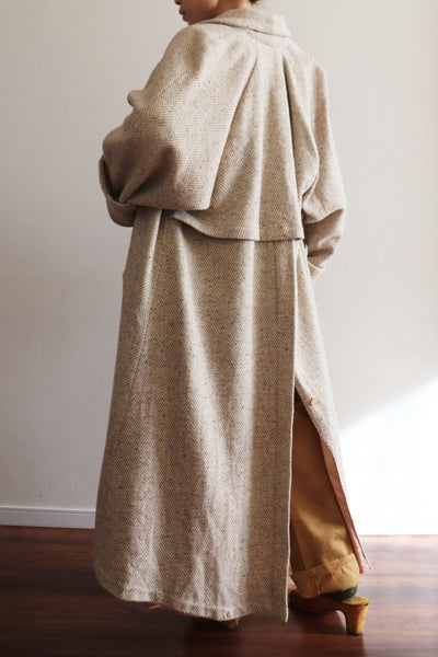 70s Moroccan Wool Swing Long Coat