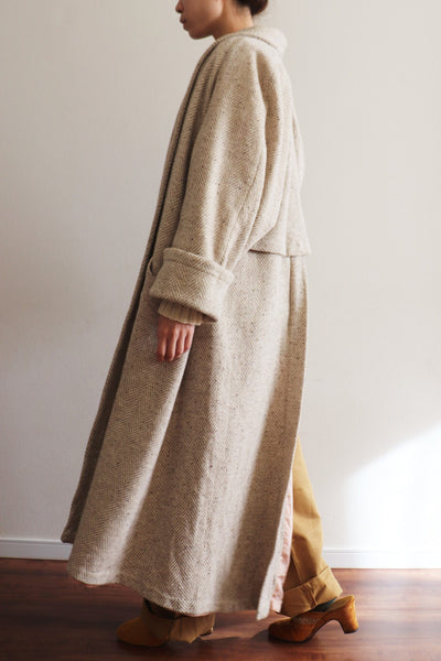 70s Moroccan Wool Swing Long Coat