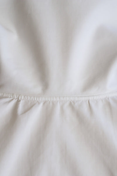 1900s Frilled Sailor Collar White Cotton Blouse