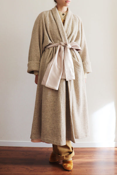70s Moroccan Wool Swing Long Coat
