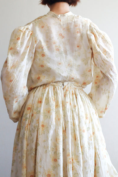 1900s Edwardian Rose Muslin Blouse