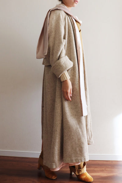 70s Moroccan Wool Swing Long Coat