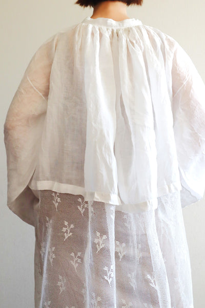1900s Floral Lace Linen Church Dress