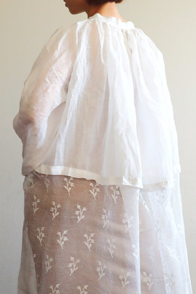 1900s Floral Lace Linen Church Dress