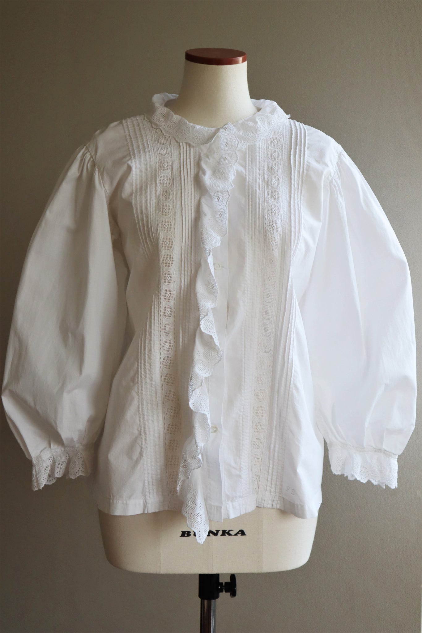 1910s Ruffle Lace Tuck Design Blouse