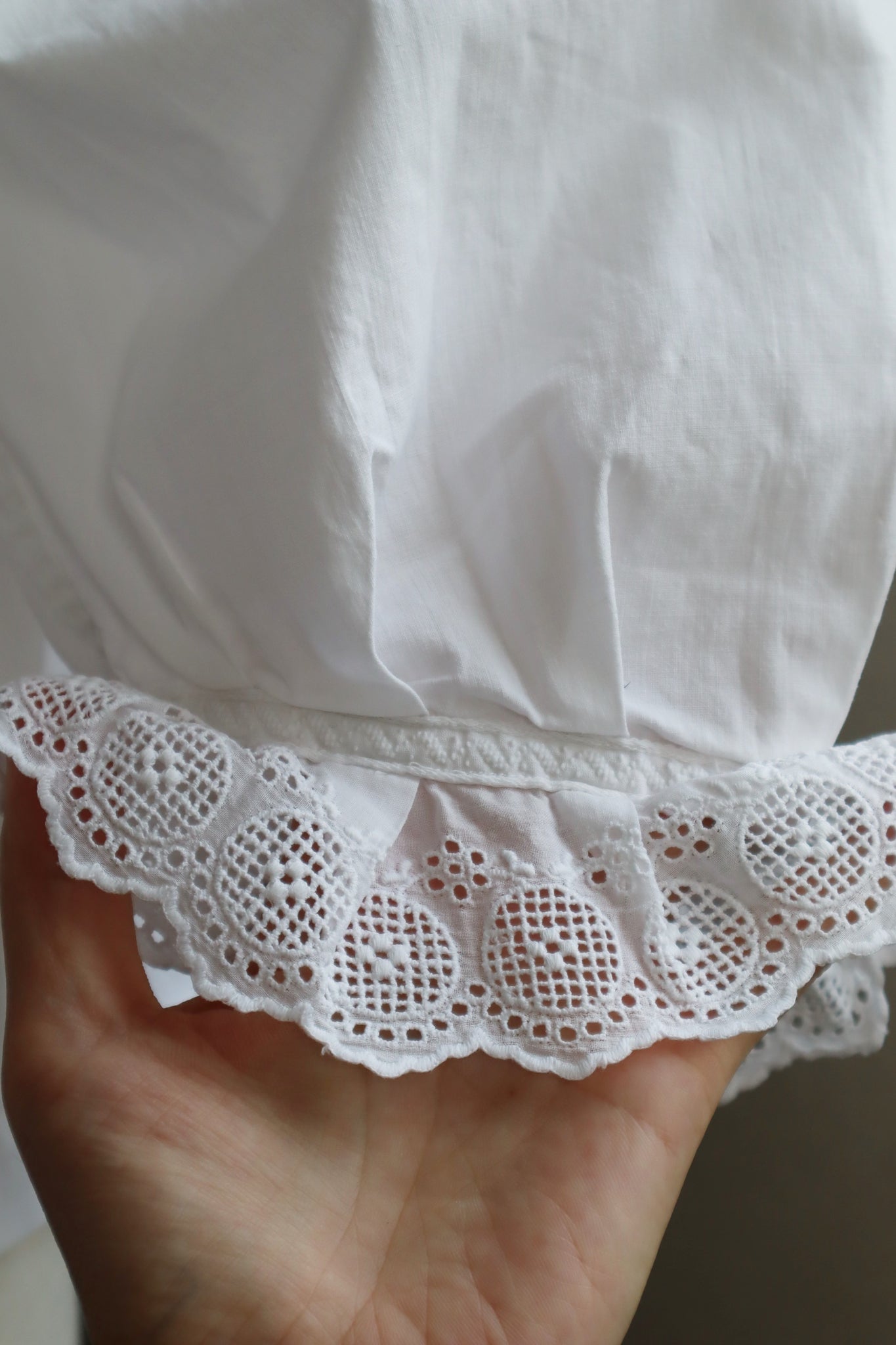 1910s Ruffle Lace Tuck Design Blouse