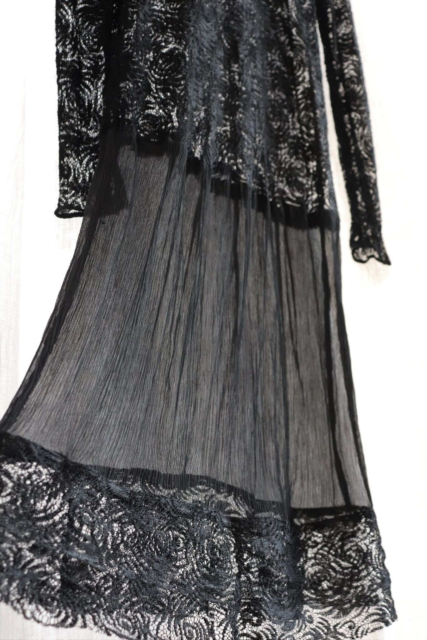 1930s Black Lace Dress