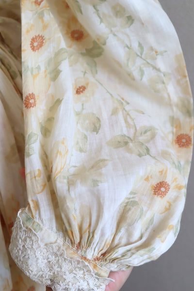 1900s Edwardian Rose Muslin Blouse