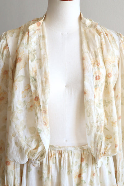 1900s Edwardian Rose Muslin Blouse