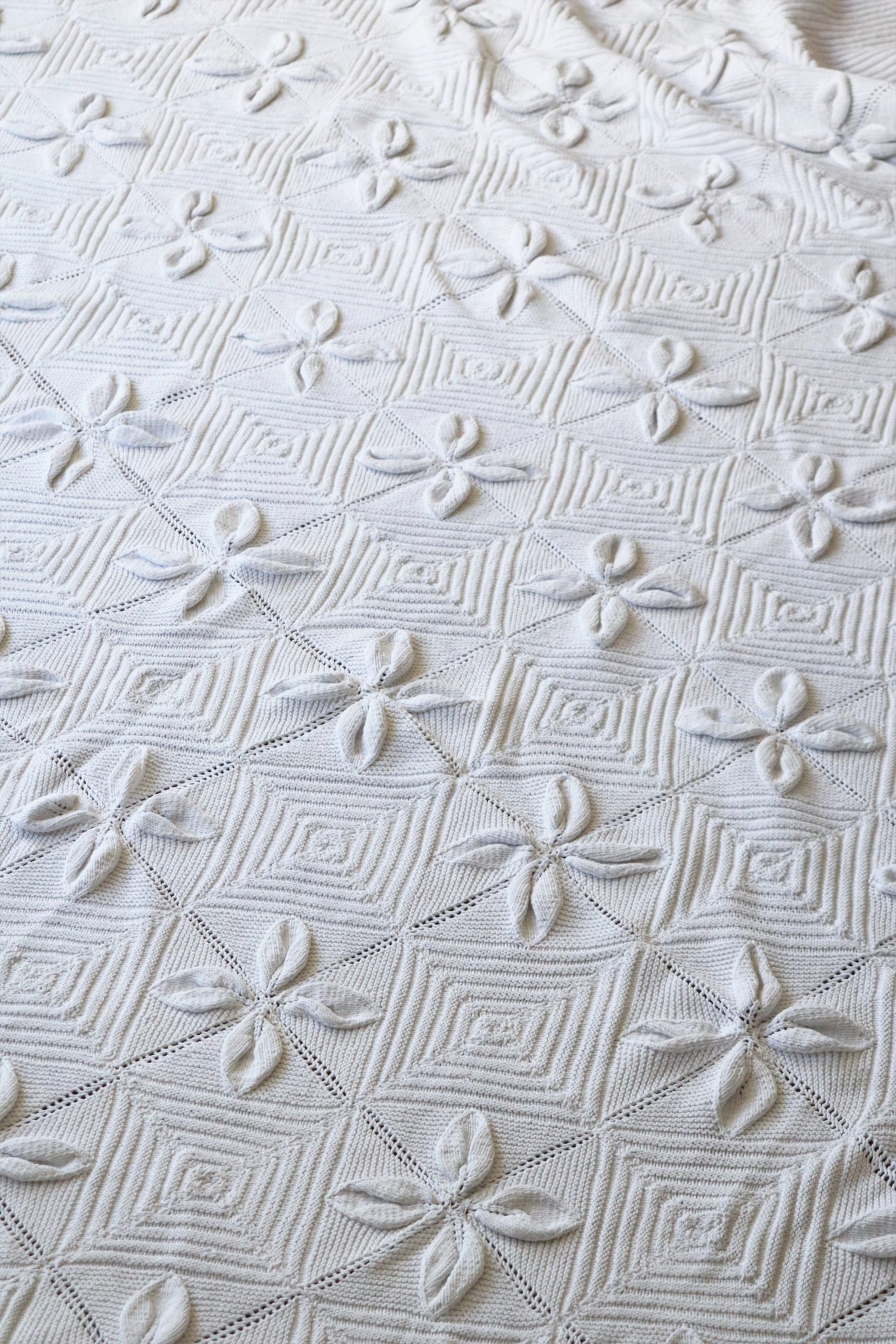 1900s Antique French Tricoter bedspread