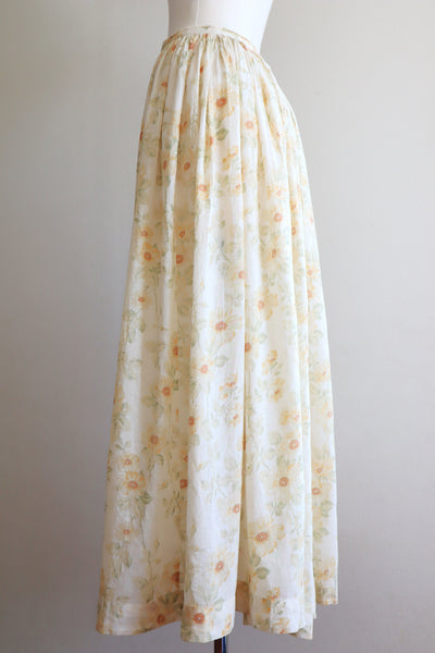 1900s Edwardian Rose Muslin Skirt
