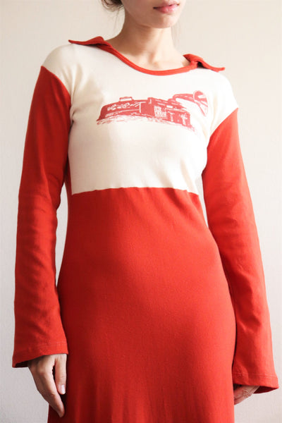 70s Dead stock Danish Ringer T-Shirt Dress