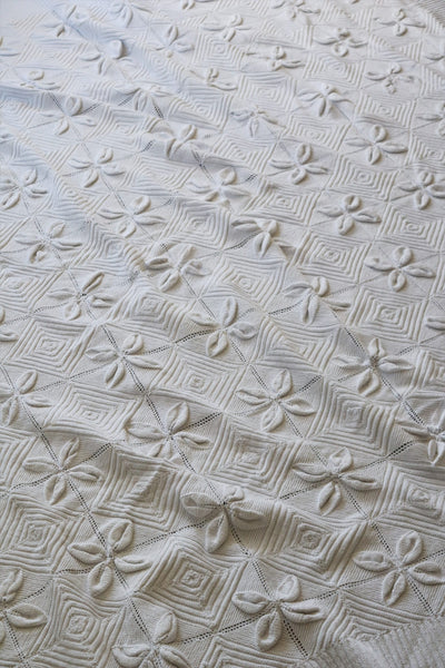 1900s Antique French Tricoter bedspread