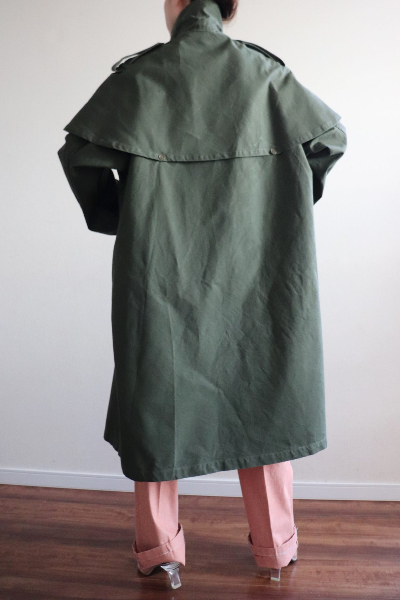 1960s Deadstock French Army Olive Canvas Coat