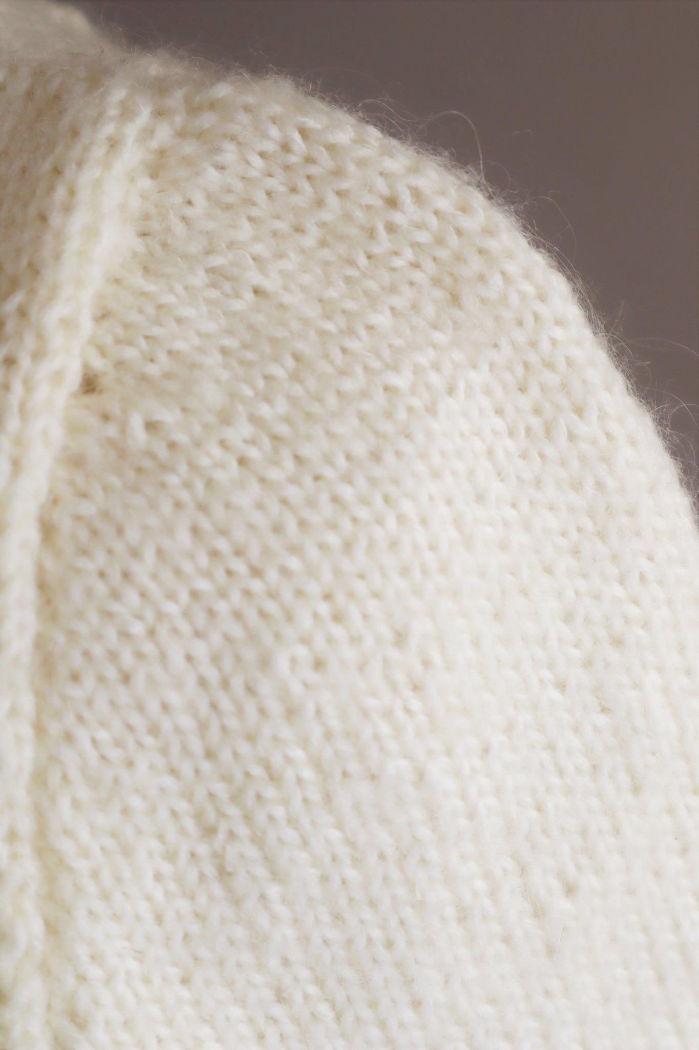 60s Austrian Hand Knit Cream Wool Short Sleeves Cardigan