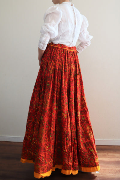 80s Vintage Givenchy Gathered Full Maxi Skirt