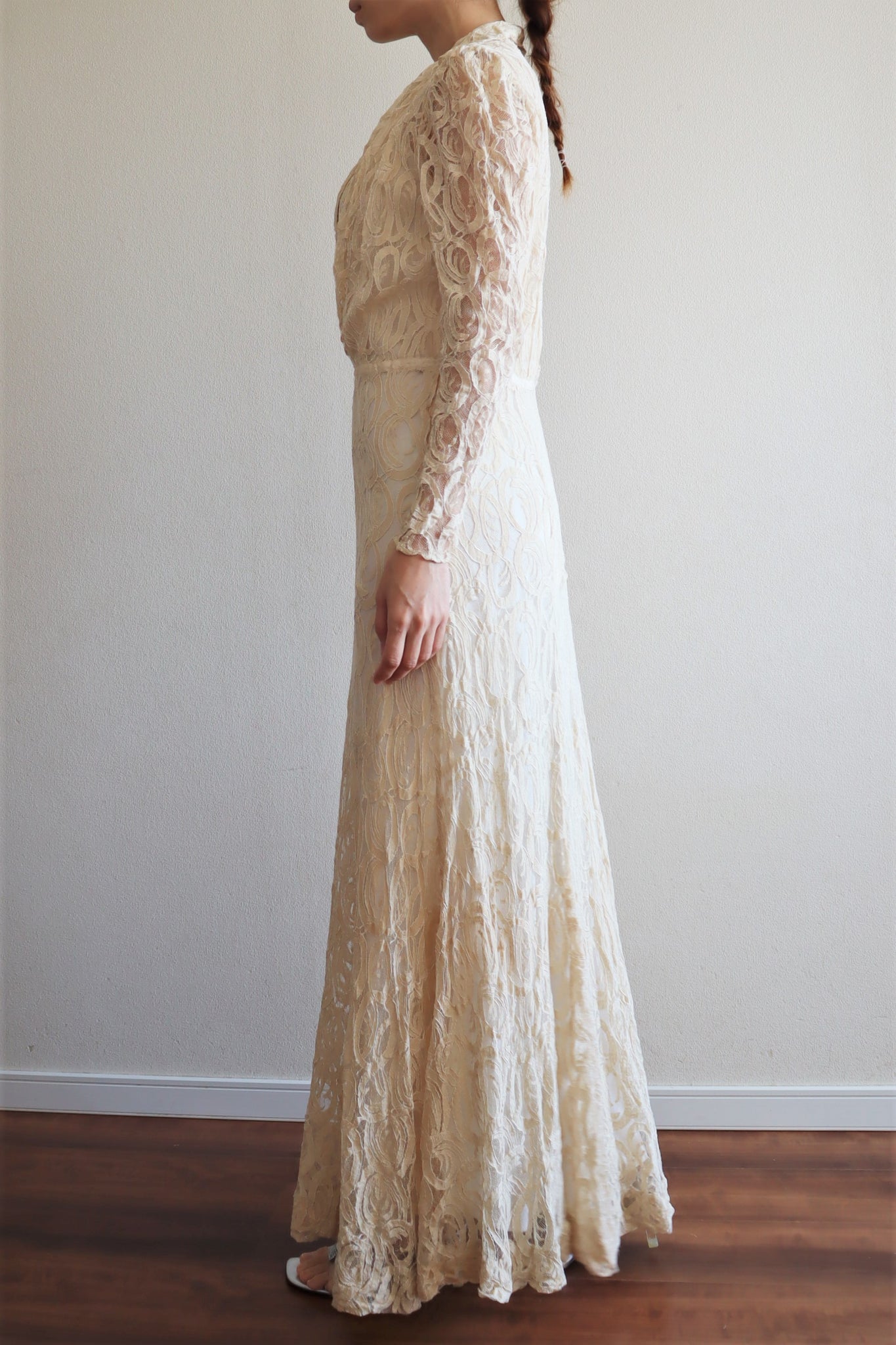 Vintage Hand Made Lace Maxi Dress