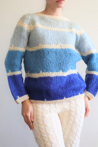 60s Blue Mohair Sweater