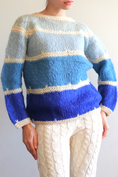 60s Blue Mohair Sweater