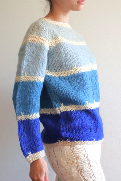 60s Blue Mohair Sweater