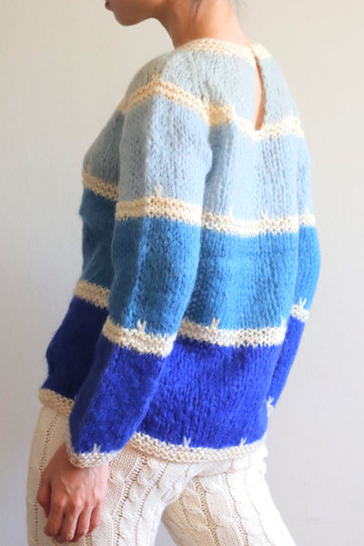 60s Blue Mohair Sweater