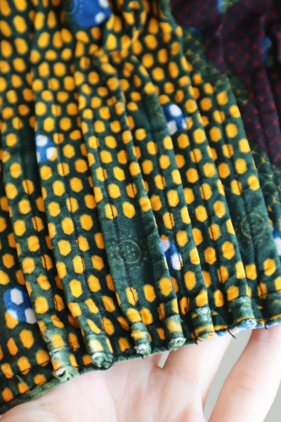 80s Puff Sleeve African Print Dress